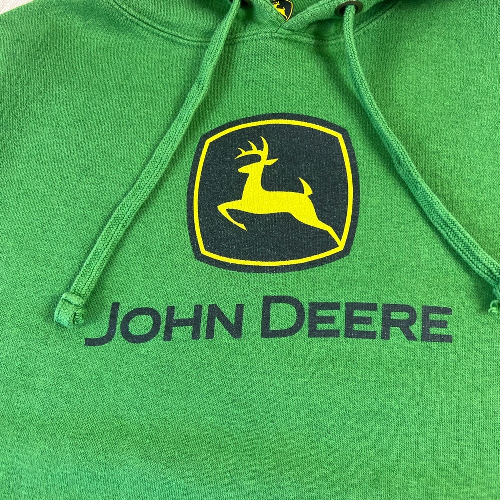 John Deere Tractors Green Hoodie Sweatshirt Size Medium - Picture 7 of 8